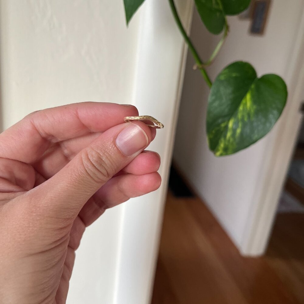 Erin Claus Curved Olive Band - Picture 3 of 5